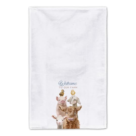Baby Farm Animals Welcome 16" x 25" Towel Set